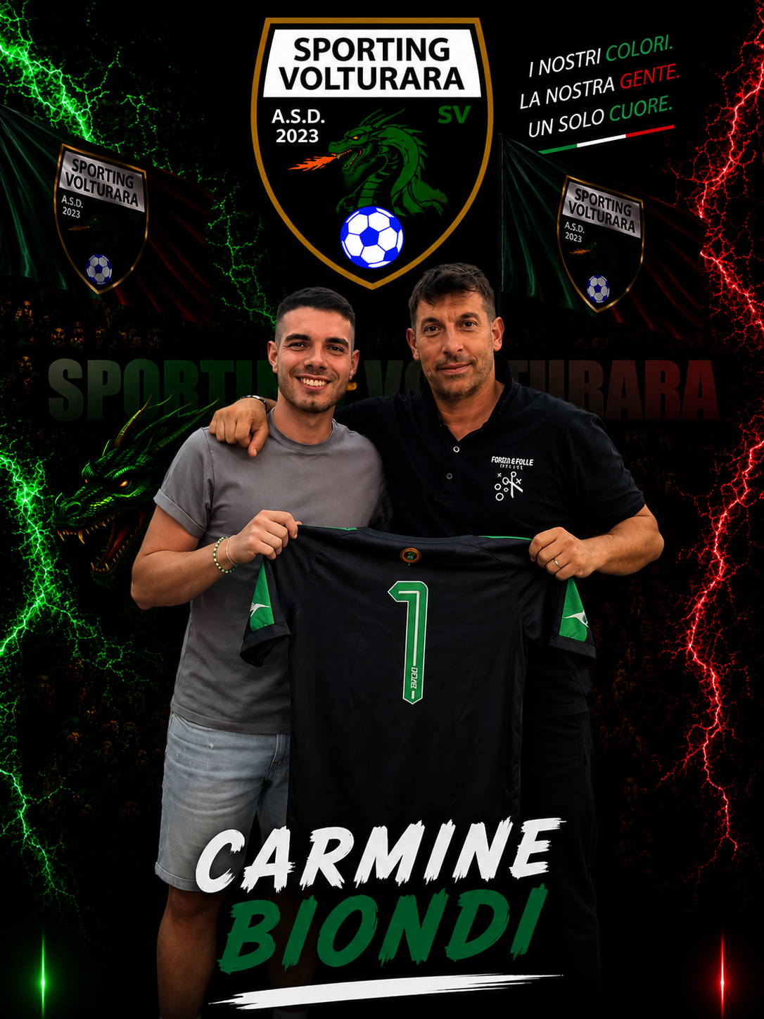 Il Numero 1 Carmine Biondi, rimane allo Sporting